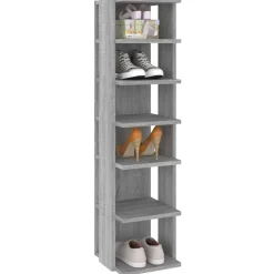 vidaXL skoreol 27,5x27x102 cm konstrueret træ grå sonoma-eg