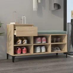 vidaXL skoreol 102x36x60 cm konstrueret træ sonoma-eg