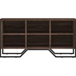 vidaXL skoreol 90x38x45,5 cm konstrueret træ brun egetræsfarve