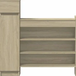 vidaXL skoreol 100,5x28x100 cm konstrueret træ sonoma-eg