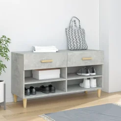 vidaXL skoreol 102x35x55 cm konstrueret træ betongrå
