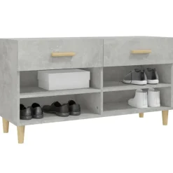 vidaXL skoreol 102x35x55 cm konstrueret træ betongrå