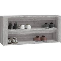 vidaXL skoreol 100x35x45 cm konstrueret træ grå sonoma-eg