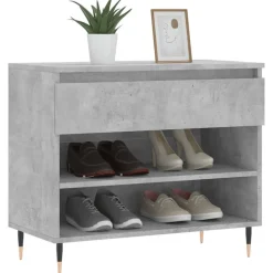 vidaXL skoreol 70x36x60 cm konstrueret træ betongrå
