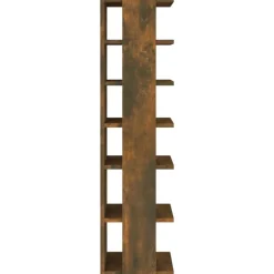 vidaXL skoreol 27,5x27x102 cm konstrueret træ røget egetræsfarve
