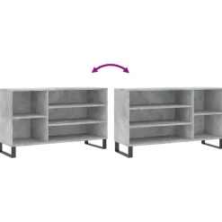 vidaXL skoreol 102x36x60 cm konstrueret træ betongrå