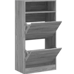 vidaXL skoreol 60x34x116 cm konstrueret træ grå sonoma-eg