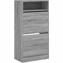 vidaXL skoreol 60x34x116 cm konstrueret træ grå sonoma-eg