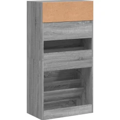 vidaXL skoreol 60x34x116 cm konstrueret træ grå sonoma-eg