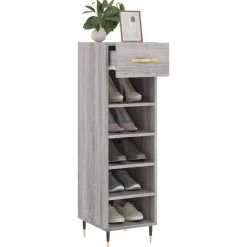 vidaXL skoreol 30x35x105 cm konstrueret træ grå sonoma-eg