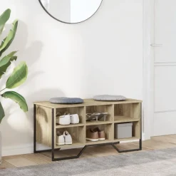 vidaXL skoreol 90x38x45,5 cm konstrueret træ sonoma-eg