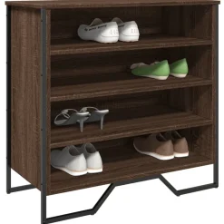 vidaXL skoreol 80x38x78 cm konstrueret træ brun egetræsfarvet