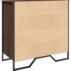 vidaXL skoreol 80x38x78 cm konstrueret træ brun egetræsfarvet