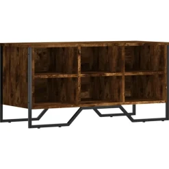 vidaXL skoreol 90x38x45,5 cm konstrueret træ røget egetræsfarve
