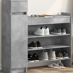 vidaXL skoreol 100,5x28x100 cm konstrueret træ betongrå