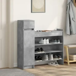 vidaXL skoreol 100,5x28x100 cm konstrueret træ betongrå