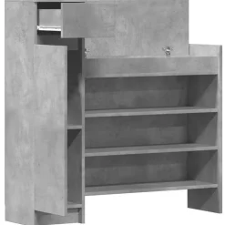vidaXL skoreol 100,5x28x100 cm konstrueret træ betongrå