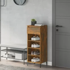 vidaXL skoreol 40x36x105 cm konstrueret træ røget egetræsfarve