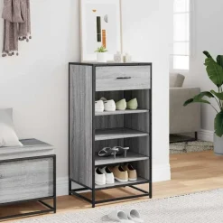 vidaXL skoreol 48x38x97,5 cm konstrueret træ grå