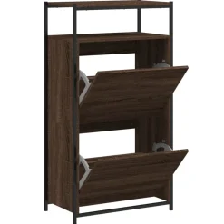 vidaXL skoreol 60x34x112 cm konstrueret træ brun egetræsfarve