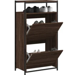 vidaXL skoreol 60x34x112 cm konstrueret træ brun egetræsfarve