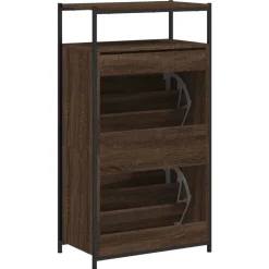 vidaXL skoreol 60x34x112 cm konstrueret træ brun egetræsfarve