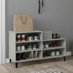 vidaXL skoreol 102x36x60 cm konstrueret træ betongrå