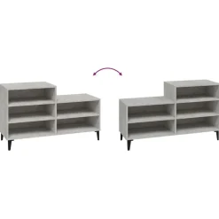 vidaXL skoreol 102x36x60 cm konstrueret træ betongrå