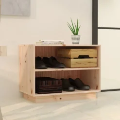 vidaXL skoreol 60x34x45 cm massivt fyrretræ