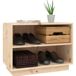 vidaXL skoreol 60x34x45 cm massivt fyrretræ