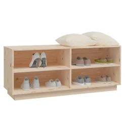 vidaXL skoreol 110x34x45 cm massivt fyrretræ