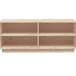 vidaXL skoreol 110x34x45 cm massivt fyrretræ