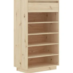 vidaXL skoreol 60x34x105 cm massivt fyrretræ