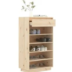 vidaXL skoreol 60x34x105 cm massivt fyrretræ