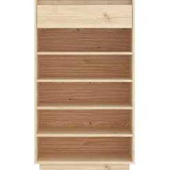 vidaXL skoreol 60x34x105 cm massivt fyrretræ