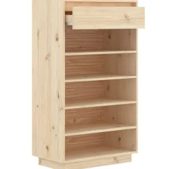 vidaXL skoreol 60x34x105 cm massivt fyrretræ