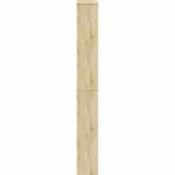 vidaXL skoskab 4 hylder med spejl 63x17x134 cm egetræsfarvet