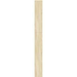 vidaXL skoskab 5 hylder med spejl 63x17x169,5 cm egetræsfarvet