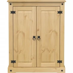 vidaXL skoskab Corona 86x38,5x108 cm massivt fyrretræ