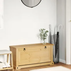 vidaXL skoskab Corona 99x32x85 cm massivt fyrretræ