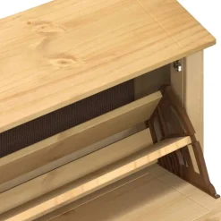 vidaXL skoskab Corona 99x32x85 cm massivt fyrretræ