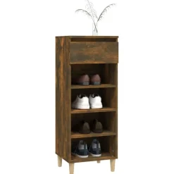 vidaXL skoskab 40x36x105 cm konstrueret træ røget egetræsfarve