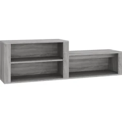 vidaXL skoskab 150x35x45 cm konstrueret træ grå sonoma-eg