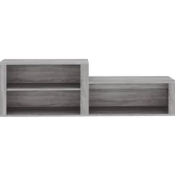 vidaXL skoskab 150x35x45 cm konstrueret træ grå sonoma-eg