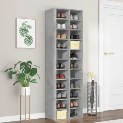 vidaXL skoskab 54x34x183 cm konstrueret træ betongrå