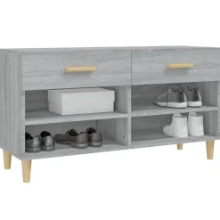 vidaXL skoskab 102x35x55 cm konstrueret træ grå sonoma-eg