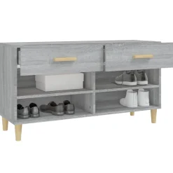 vidaXL skoskab 102x35x55 cm konstrueret træ grå sonoma-eg