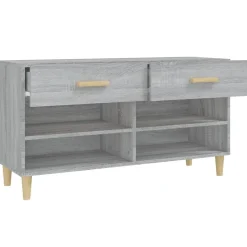 vidaXL skoskab 102x35x55 cm konstrueret træ grå sonoma-eg