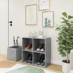 vidaXL skoskab 105x35,5x70 cm konstrueret træ betongrå