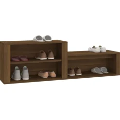 vidaXL skoskab 150x35x45 cm konstrueret træ brun egetræ
